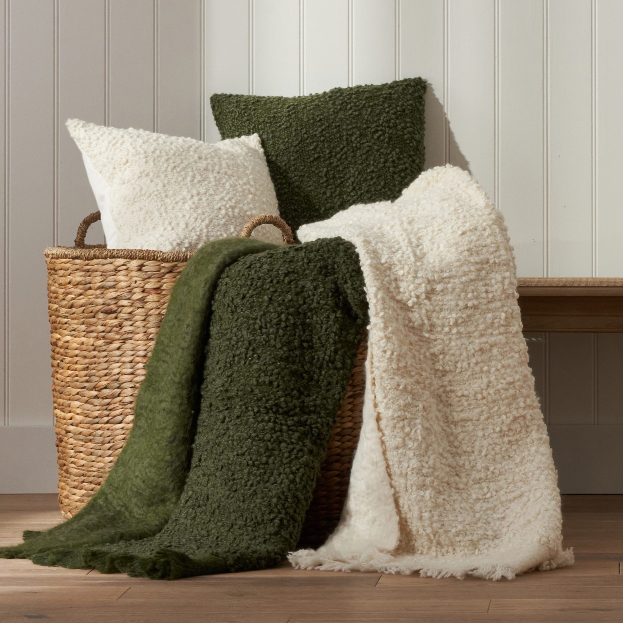 Julia Boucle Cushion | Cushions | Feather & Black