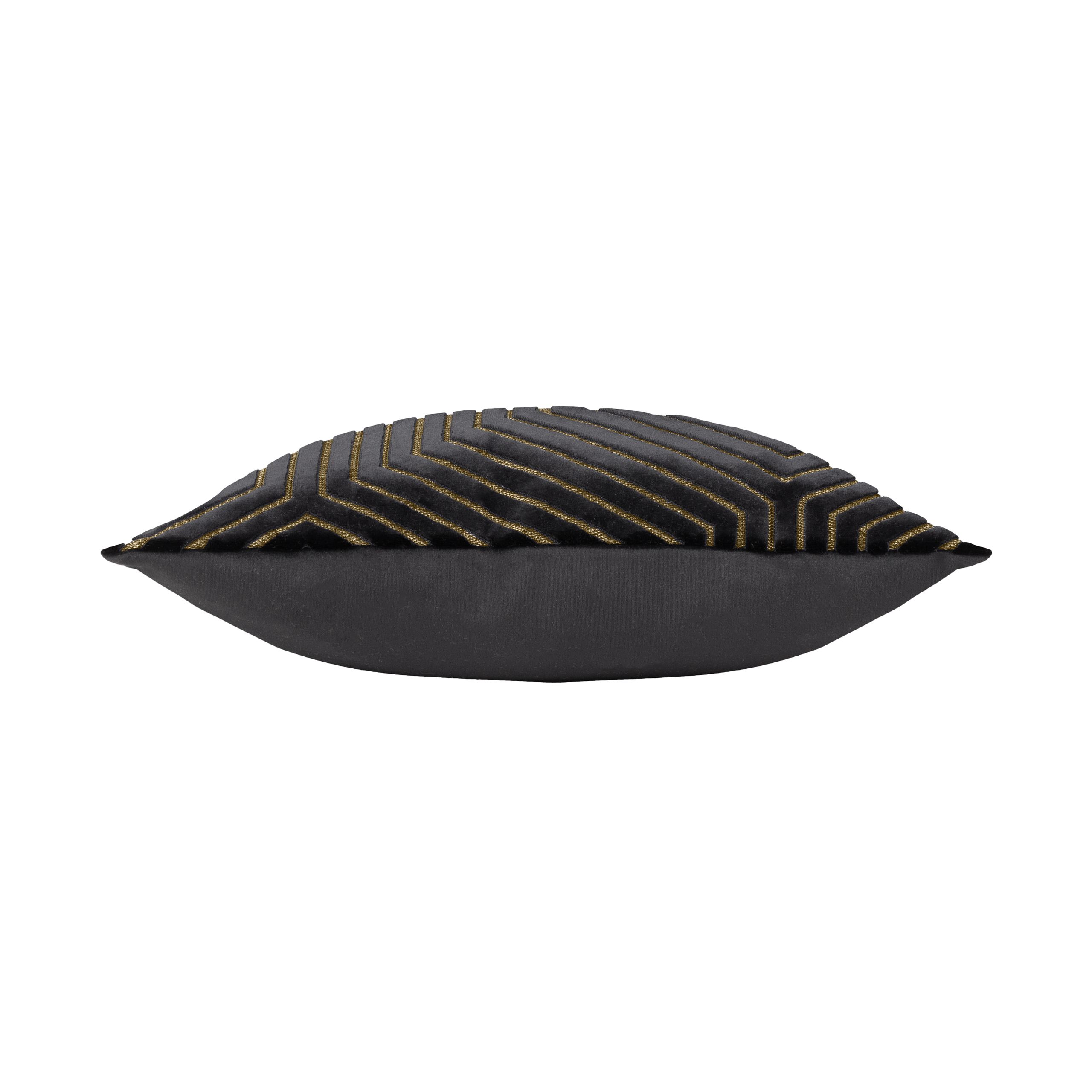 Geo Embossed Feather Cushion Cushions Feather & Black