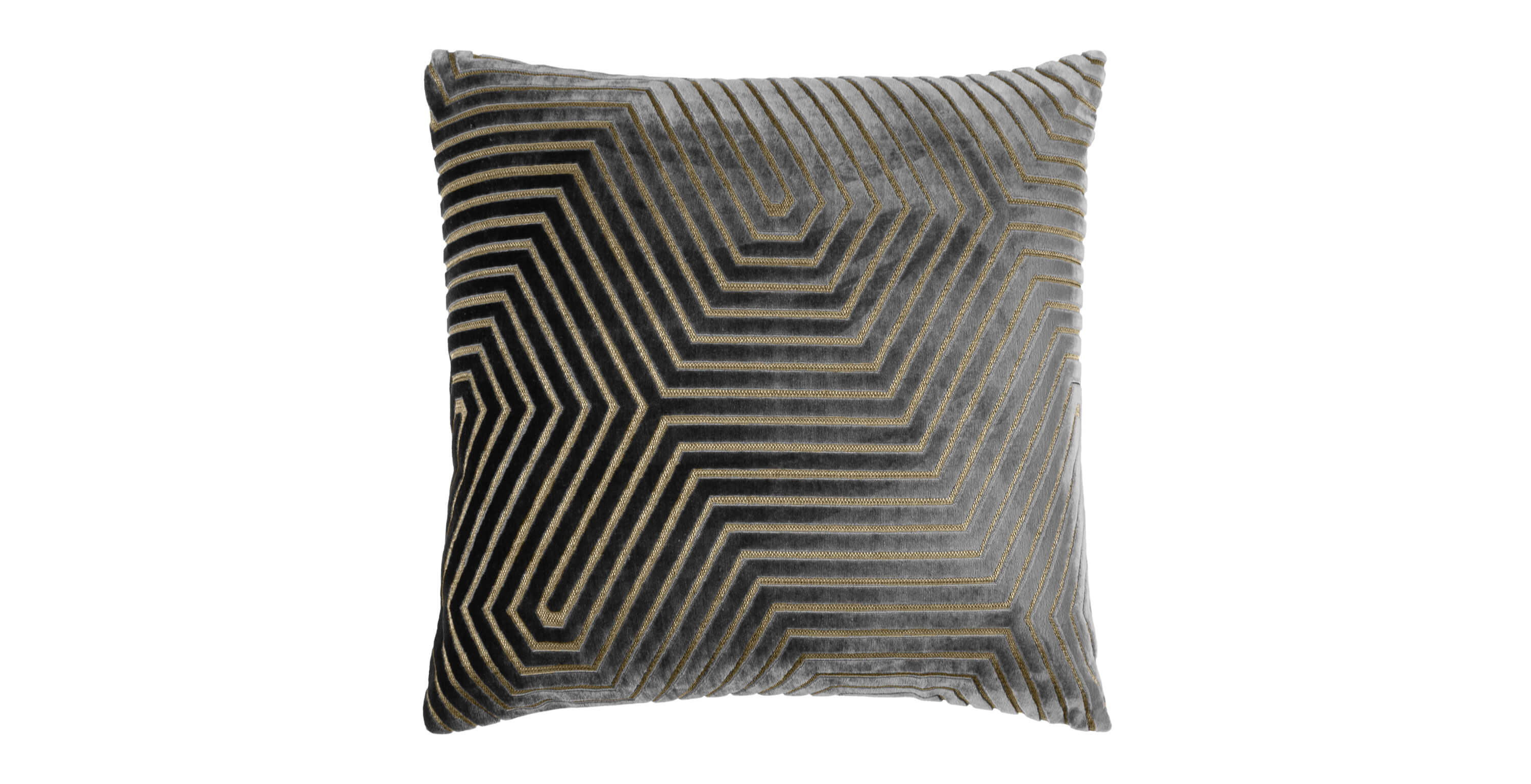 Geo Embossed Feather Cushion Cushions Feather & Black