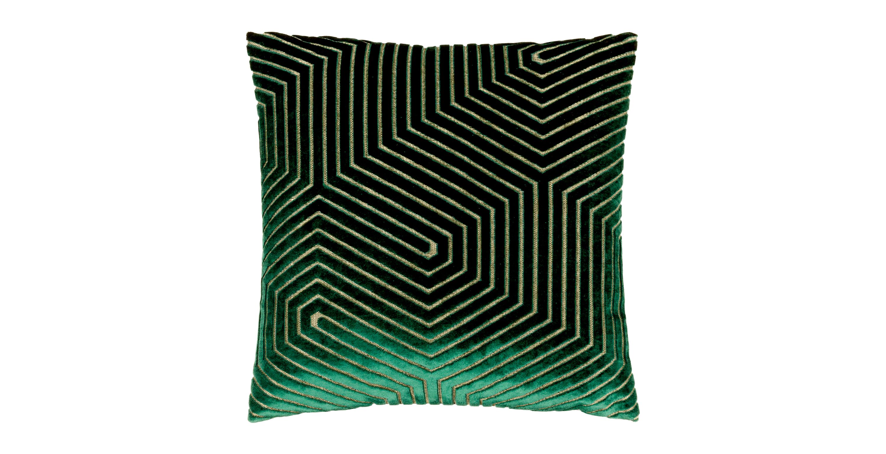 Geo Embossed Feather Cushion Cushions Feather & Black