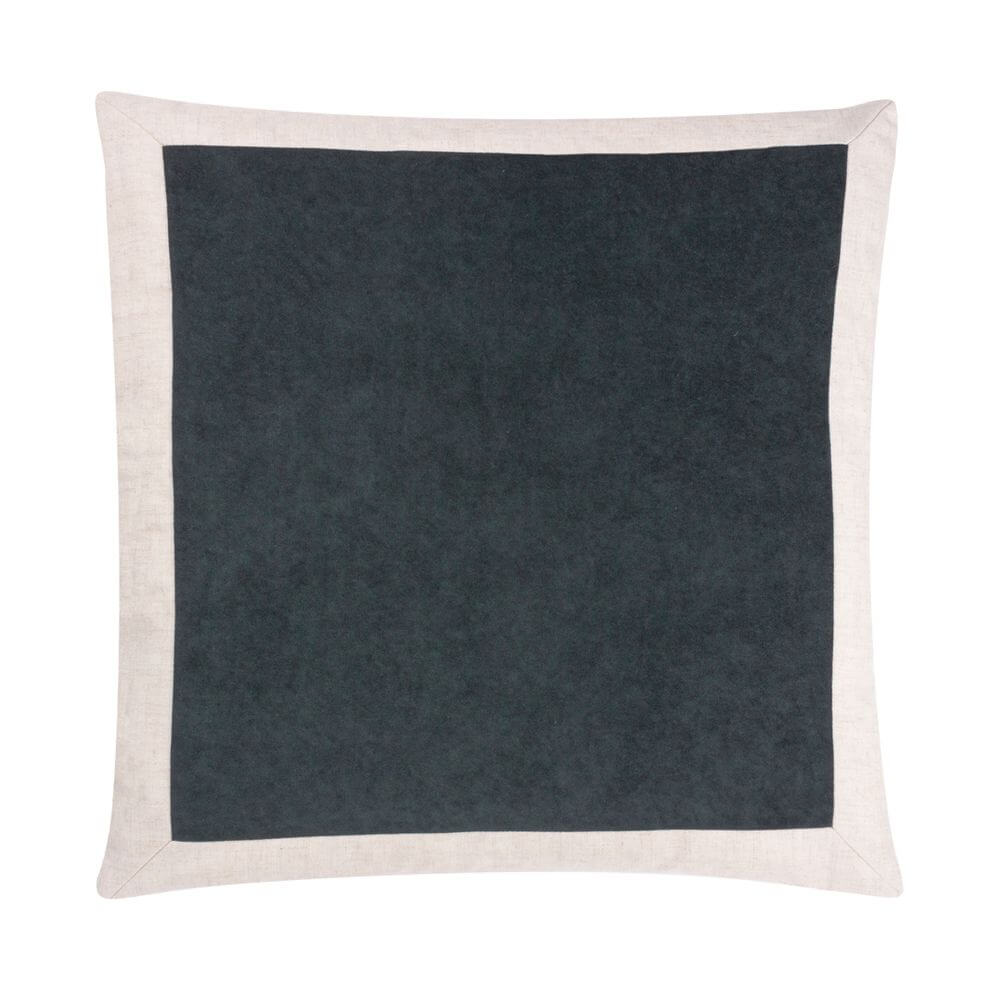 Linen Velvet Cushion | Cushions | Feather & Black