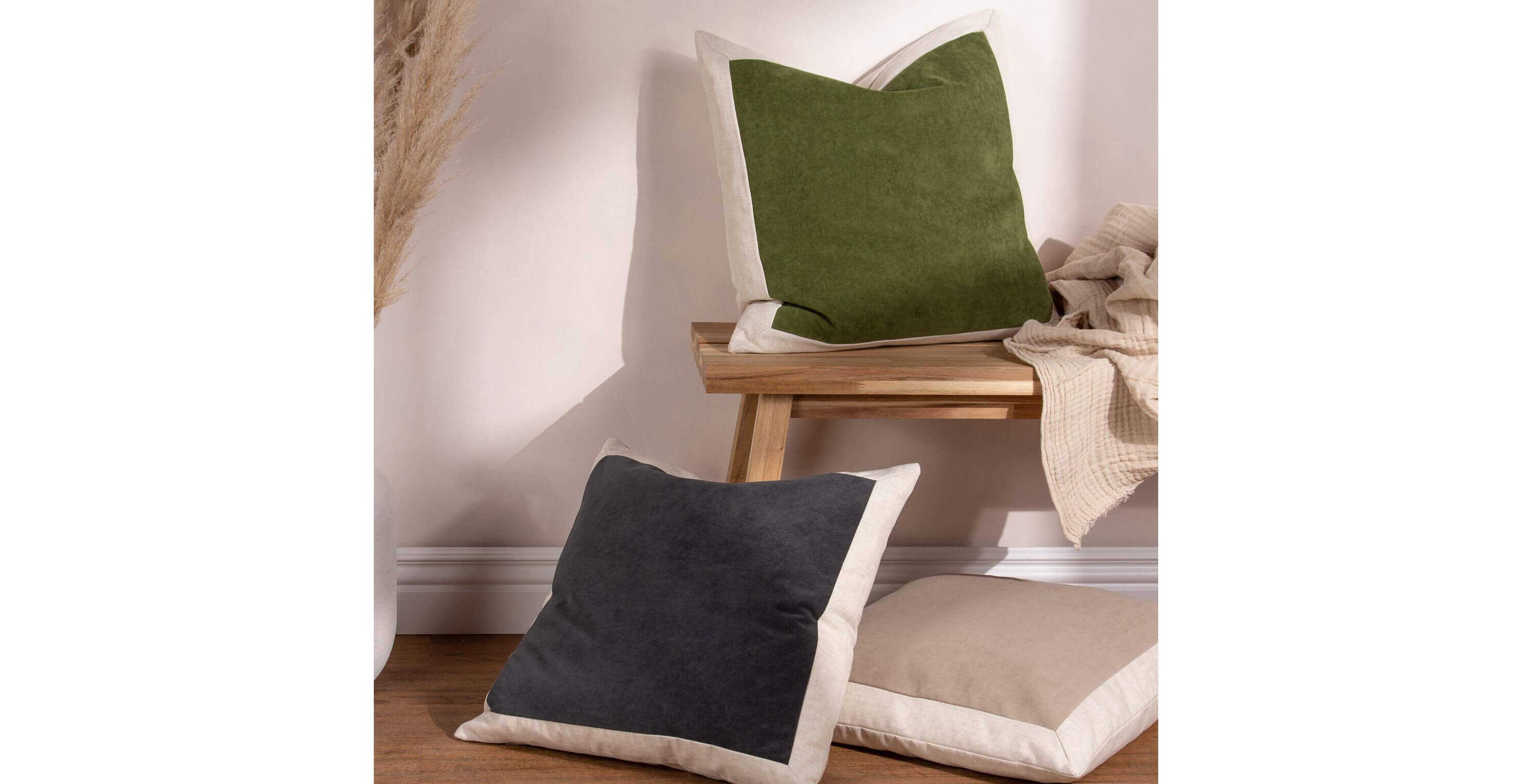 Linen and hotsell velvet cushions