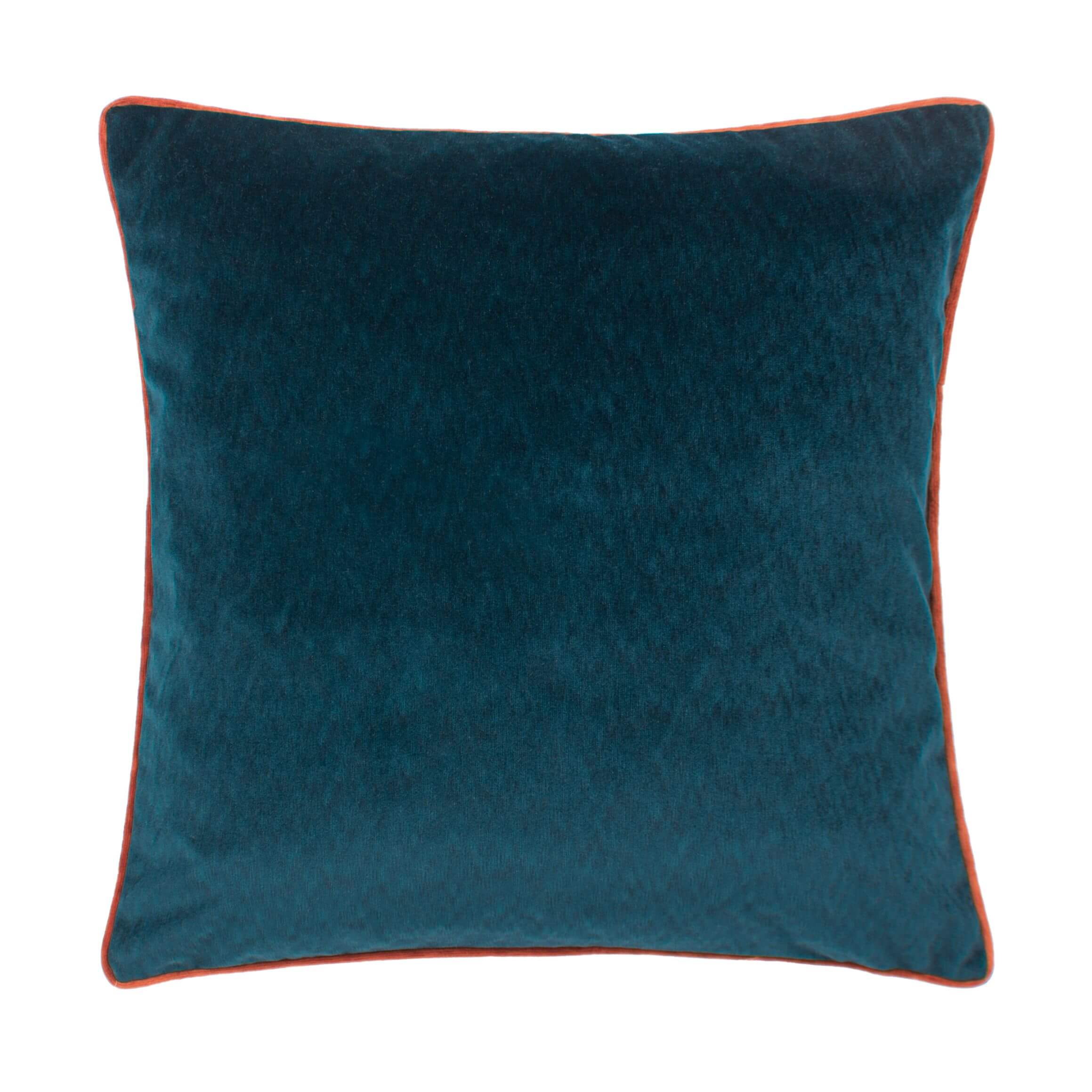 Velvet Contrast Piped Cushion | Cushions | Feather & Black