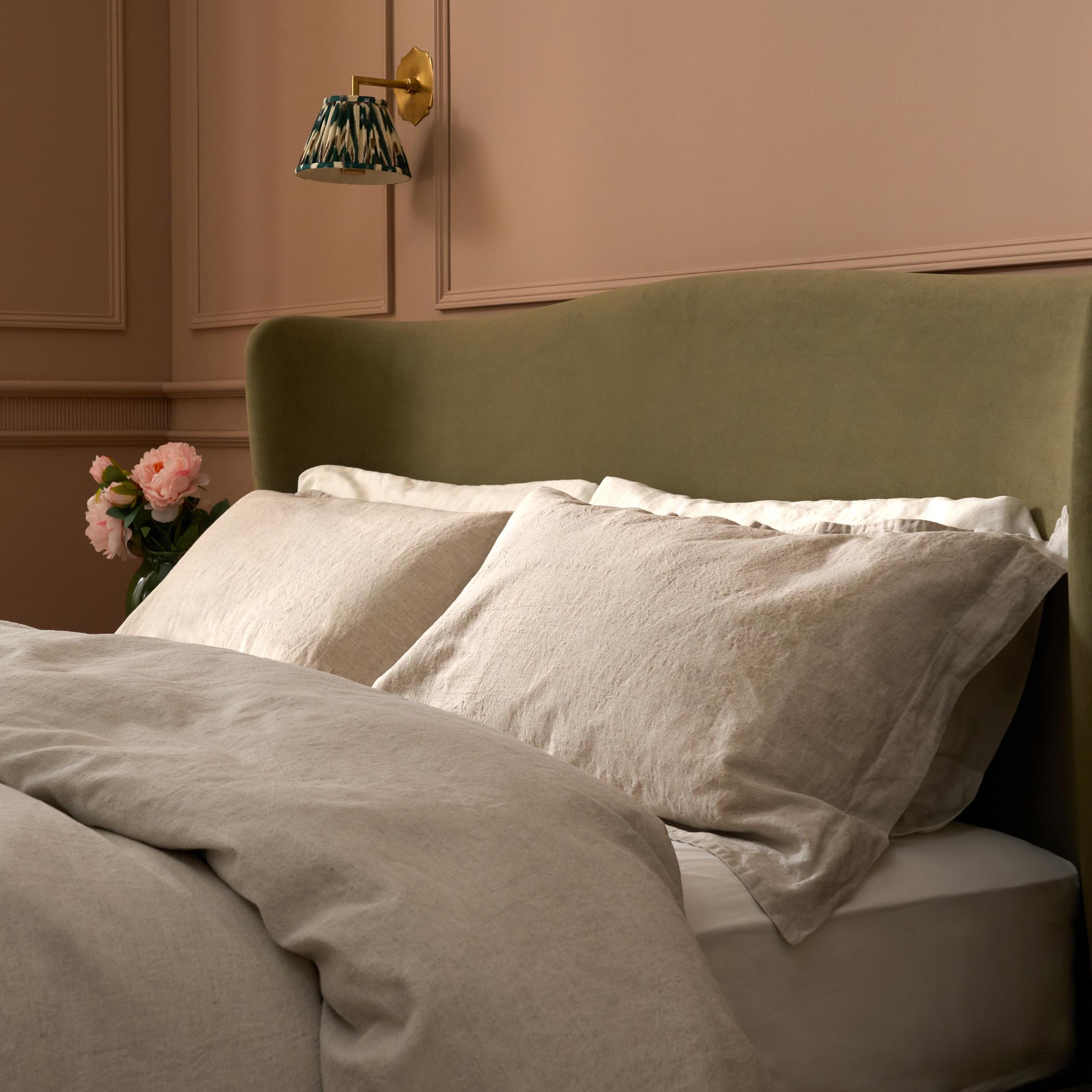 Amelie Oxford Edge Pillowcase Pair - Natural, Oxford Standard