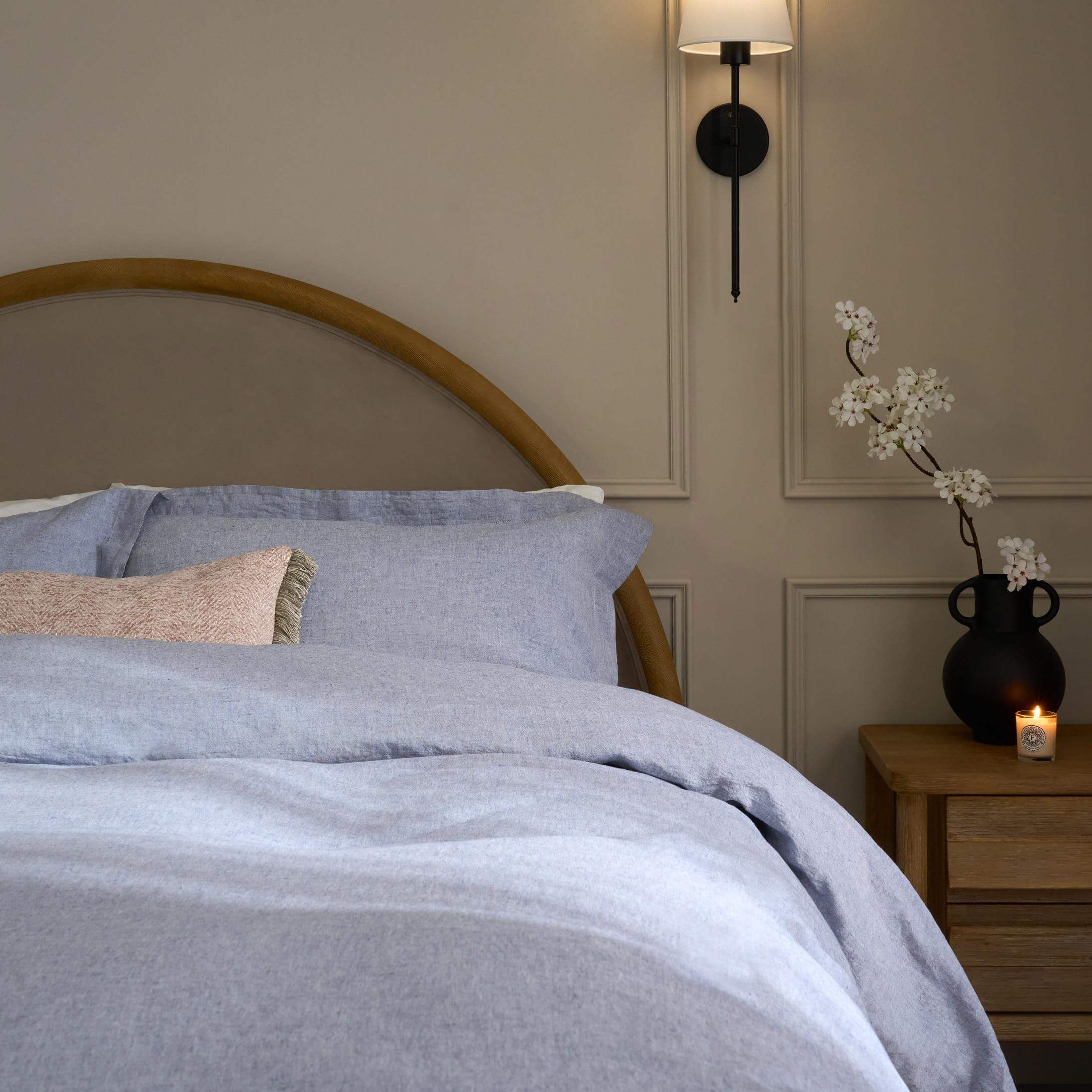 Amelie Duvet Cover - Navy, Super King