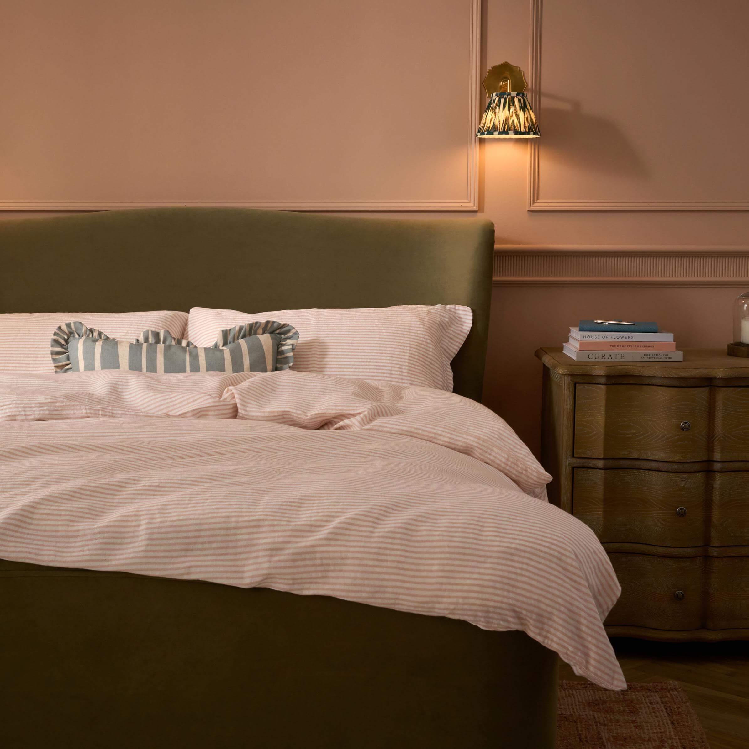 Amelie Stripe Duvet Cover - Pink, Super King