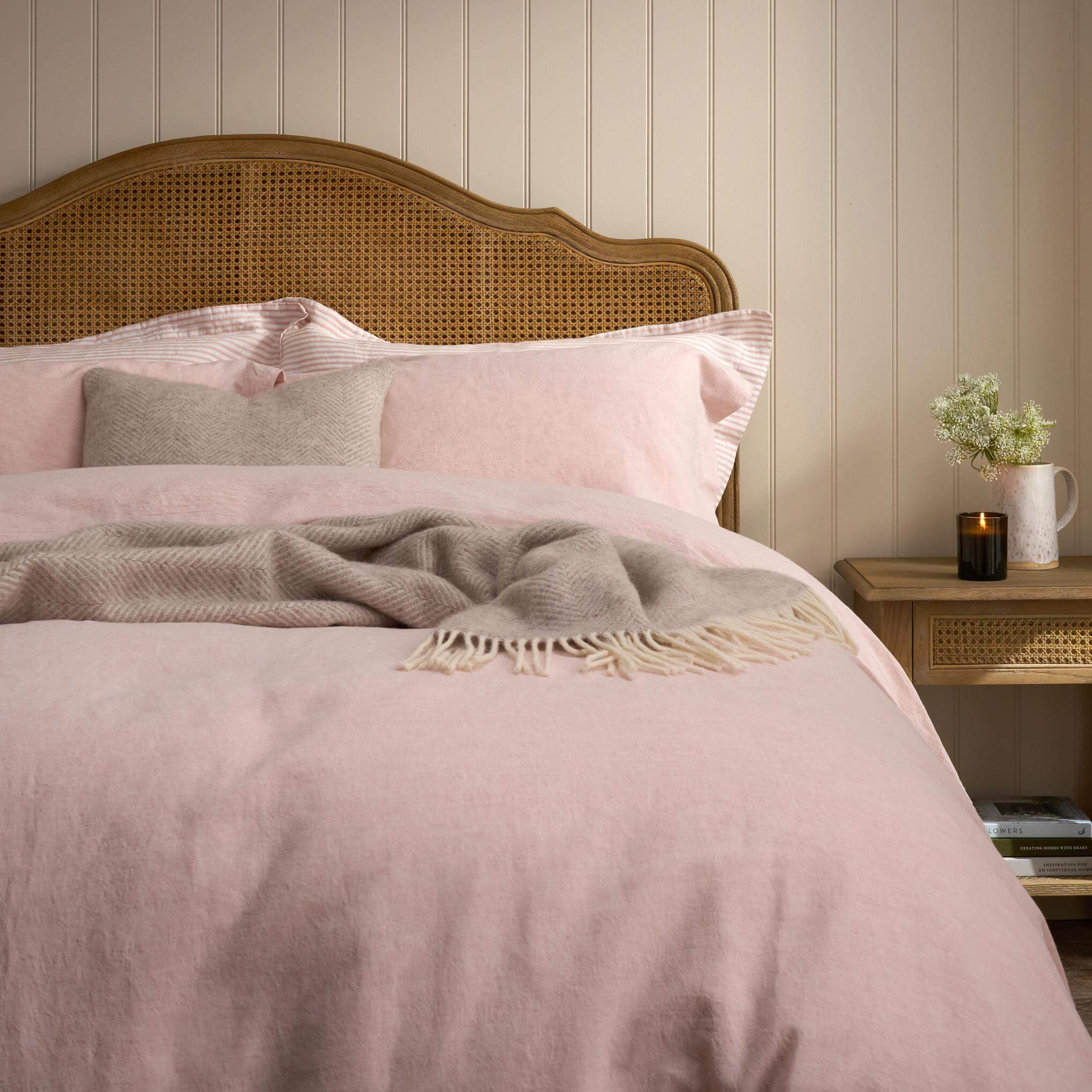 Amelie Duvet Cover - Pink, Super King