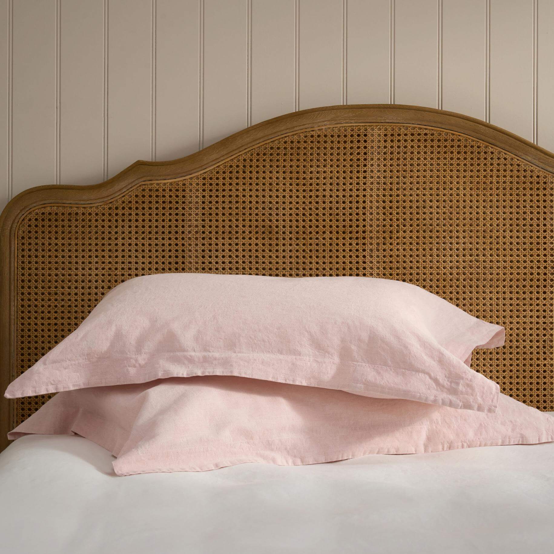 Amelie Oxford Edge Pillowcase Pair - Pink, Oxford Standard