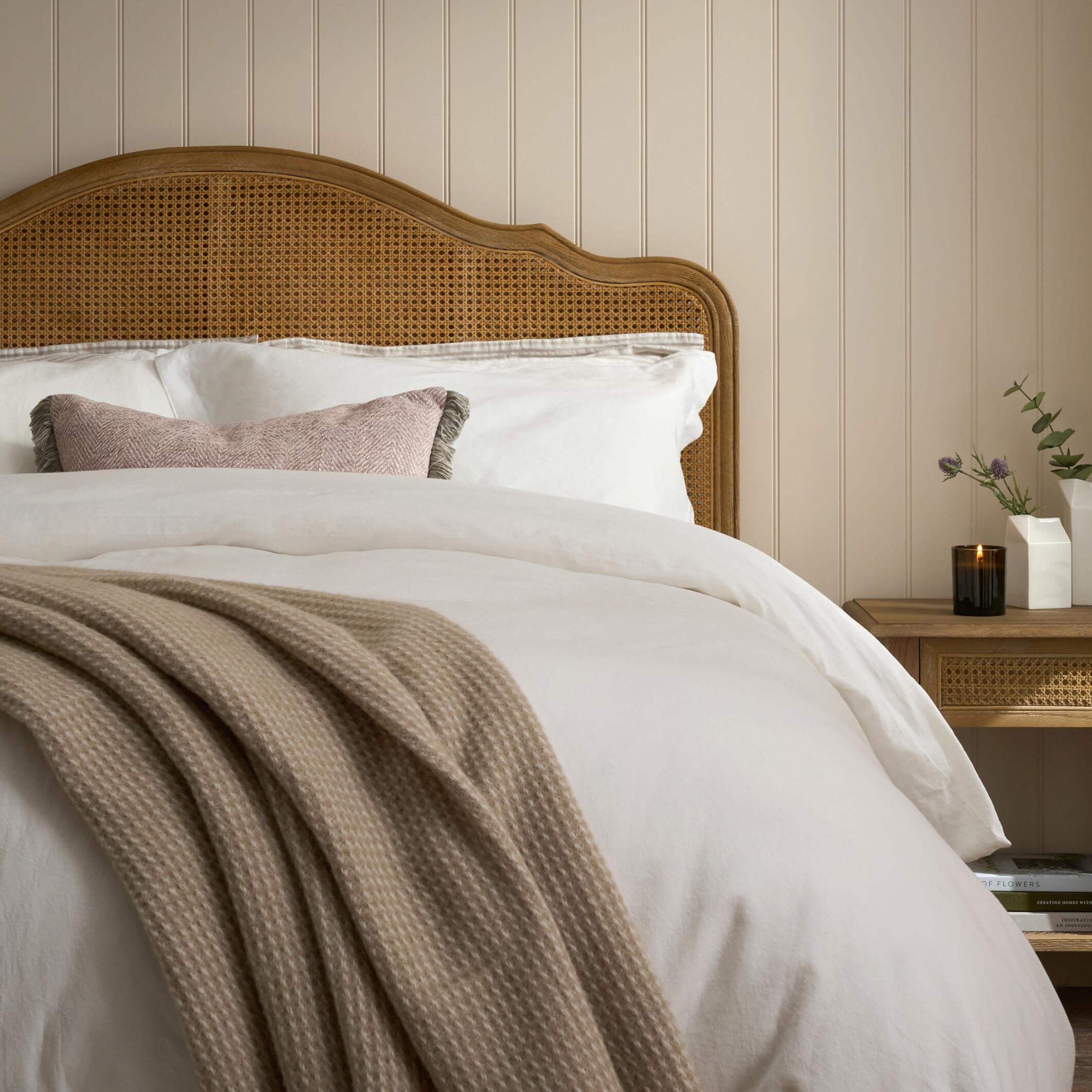 Amelie Duvet Cover - White, Super King