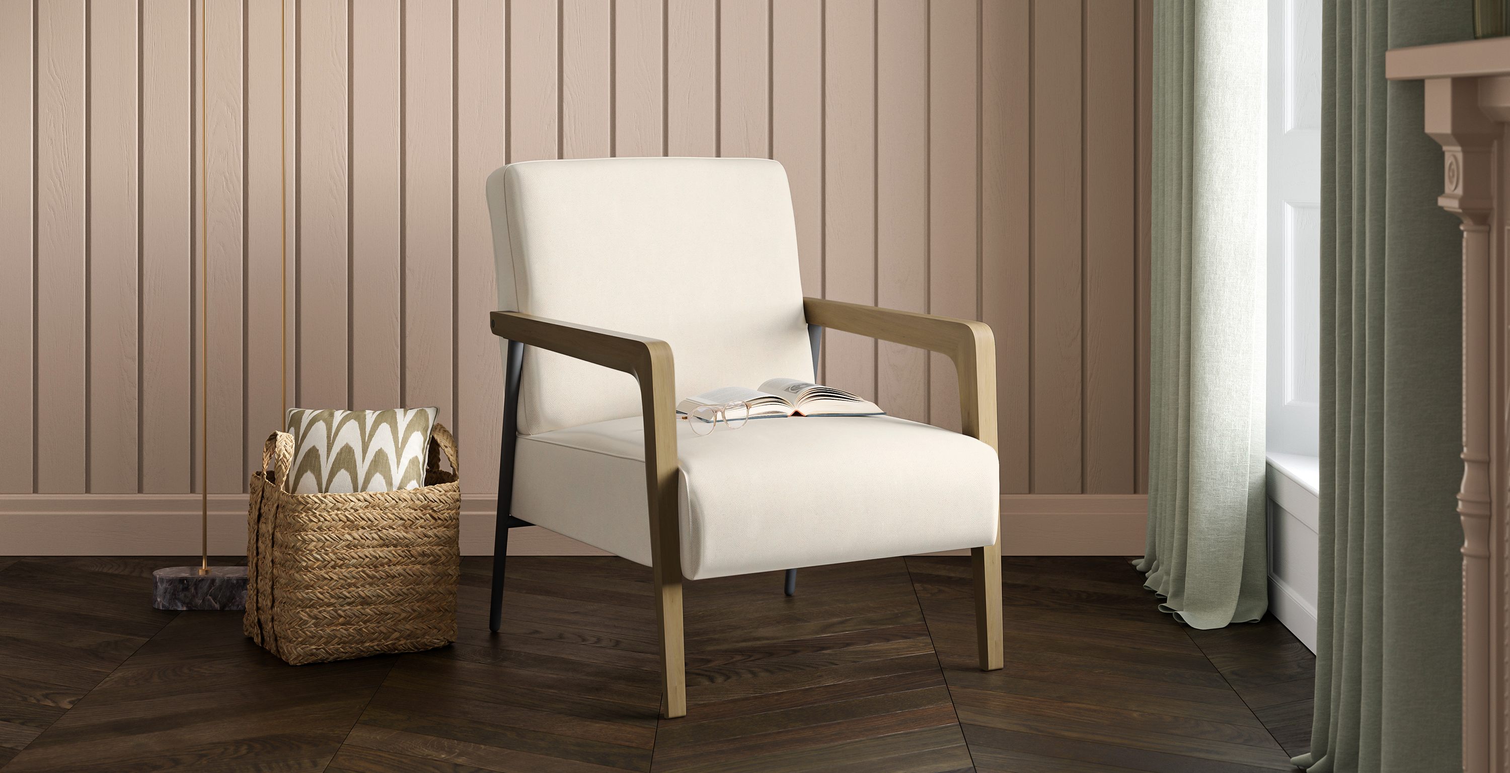 Astrid chair with deals ottoman