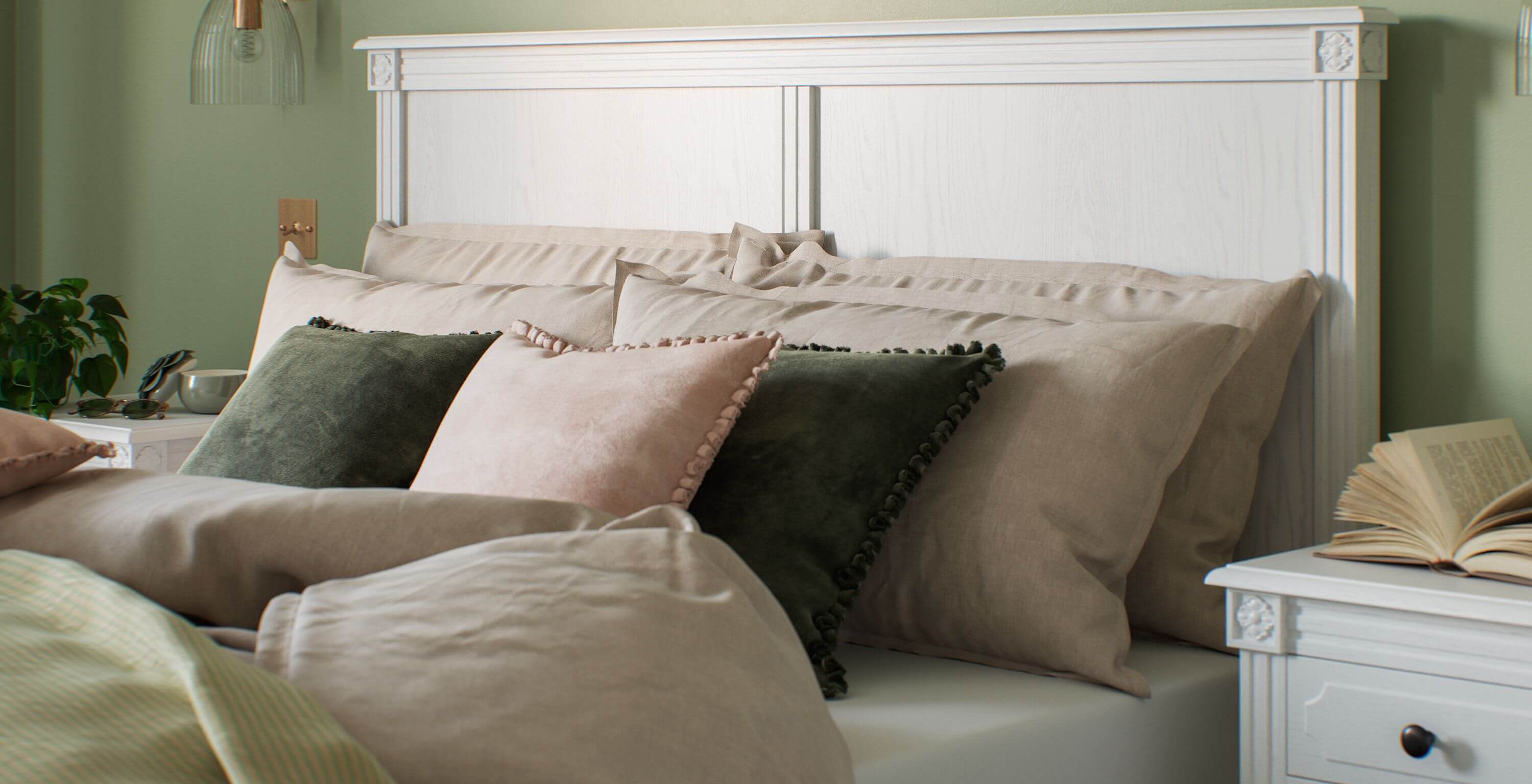 Beadboard outlet headboard king