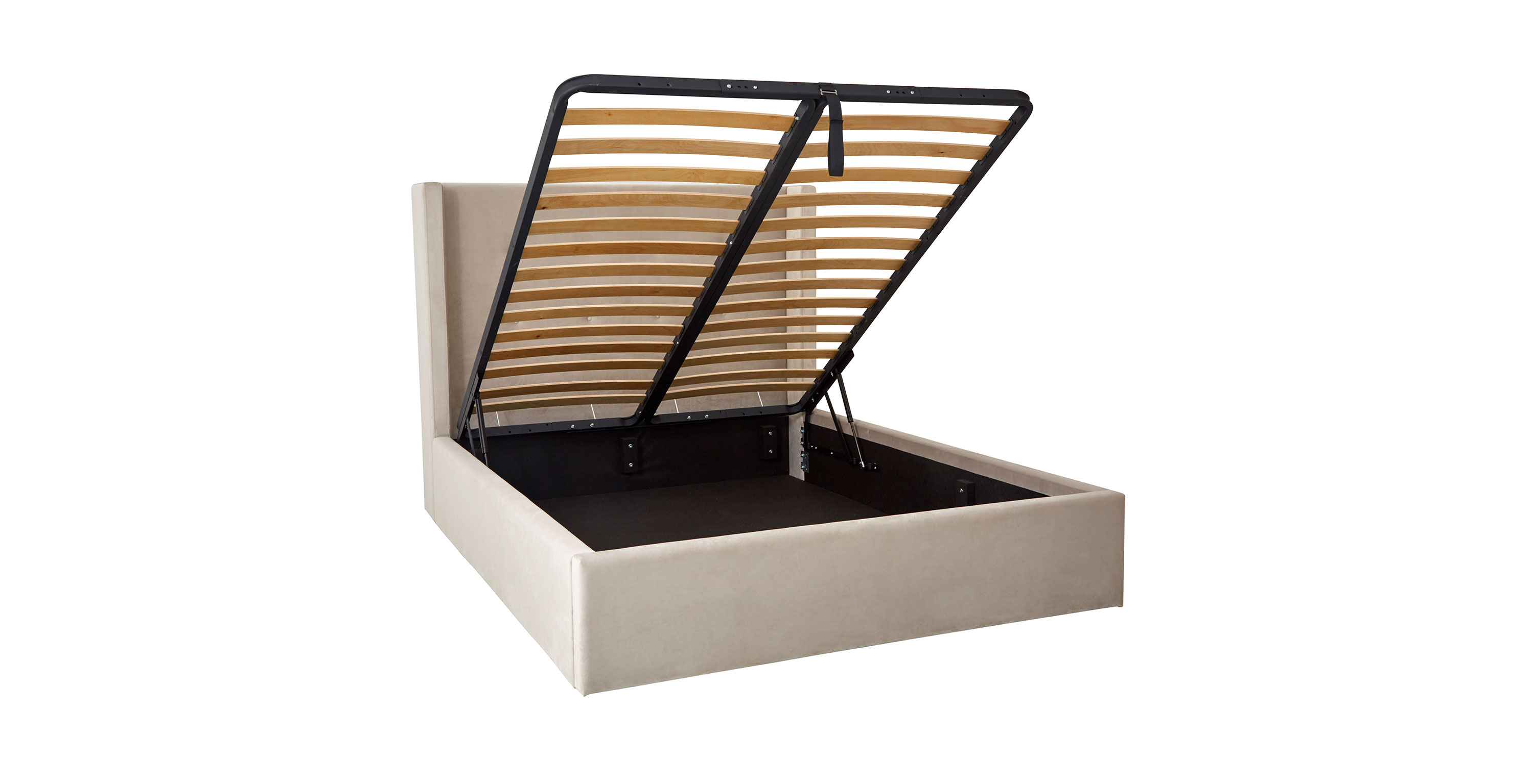 Dalton Ottoman Bed Feather & Black