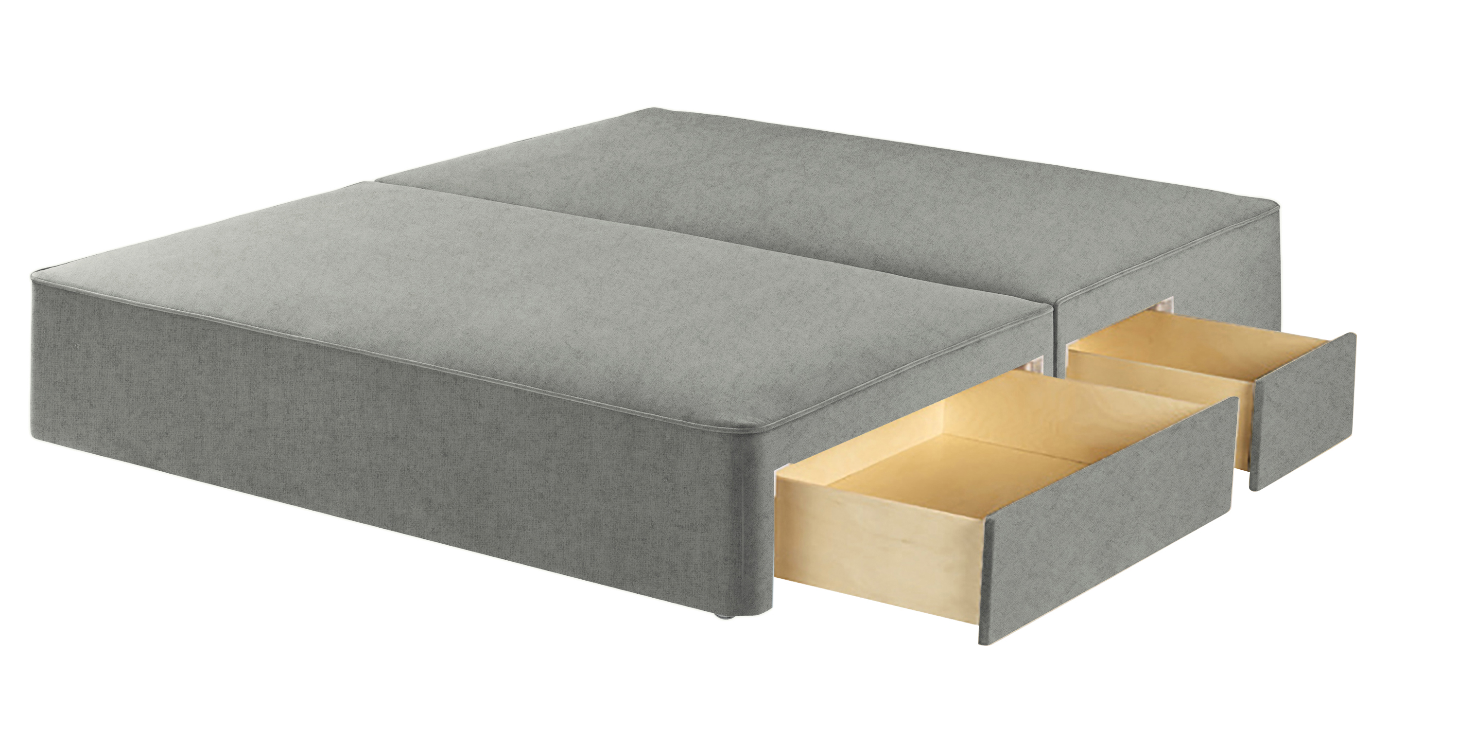 Harrison Spinks Classic Divan Base - Mole Mercury, 2 + 2 Continental Drawers, Double