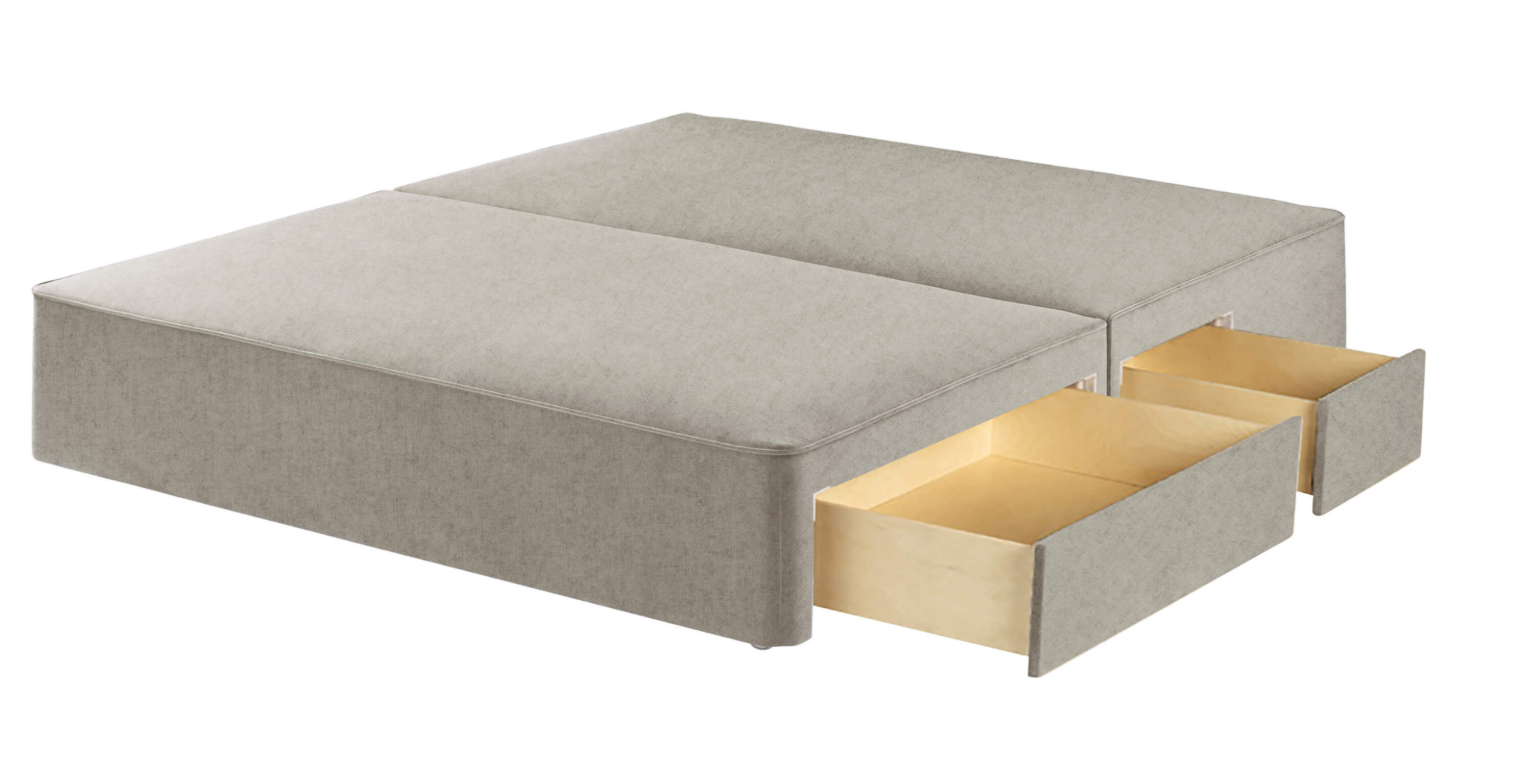 Harrison Spinks Classic Divan Base - Mole Camel, 2 + 2 Continental Drawers, Double