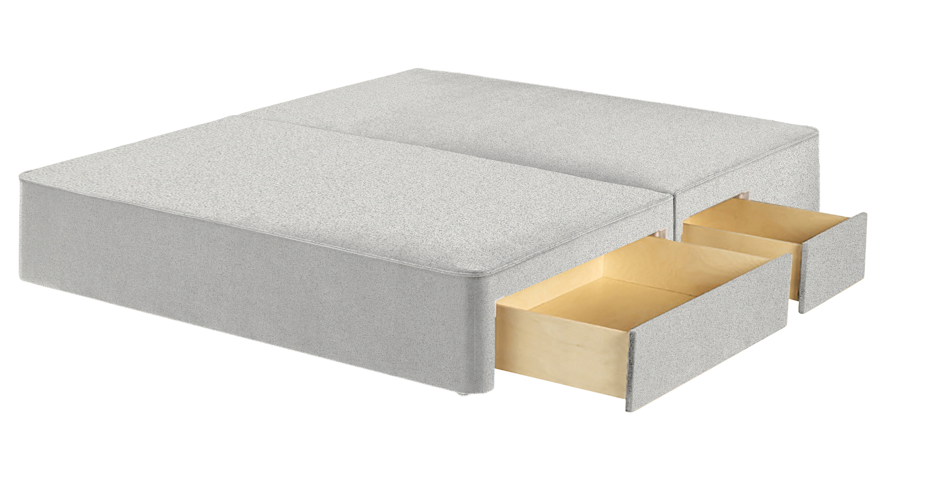 Harrison Spinks Classic Divan Base - Rustika Pale Grey, 2 + 2 Continental Drawers, Double