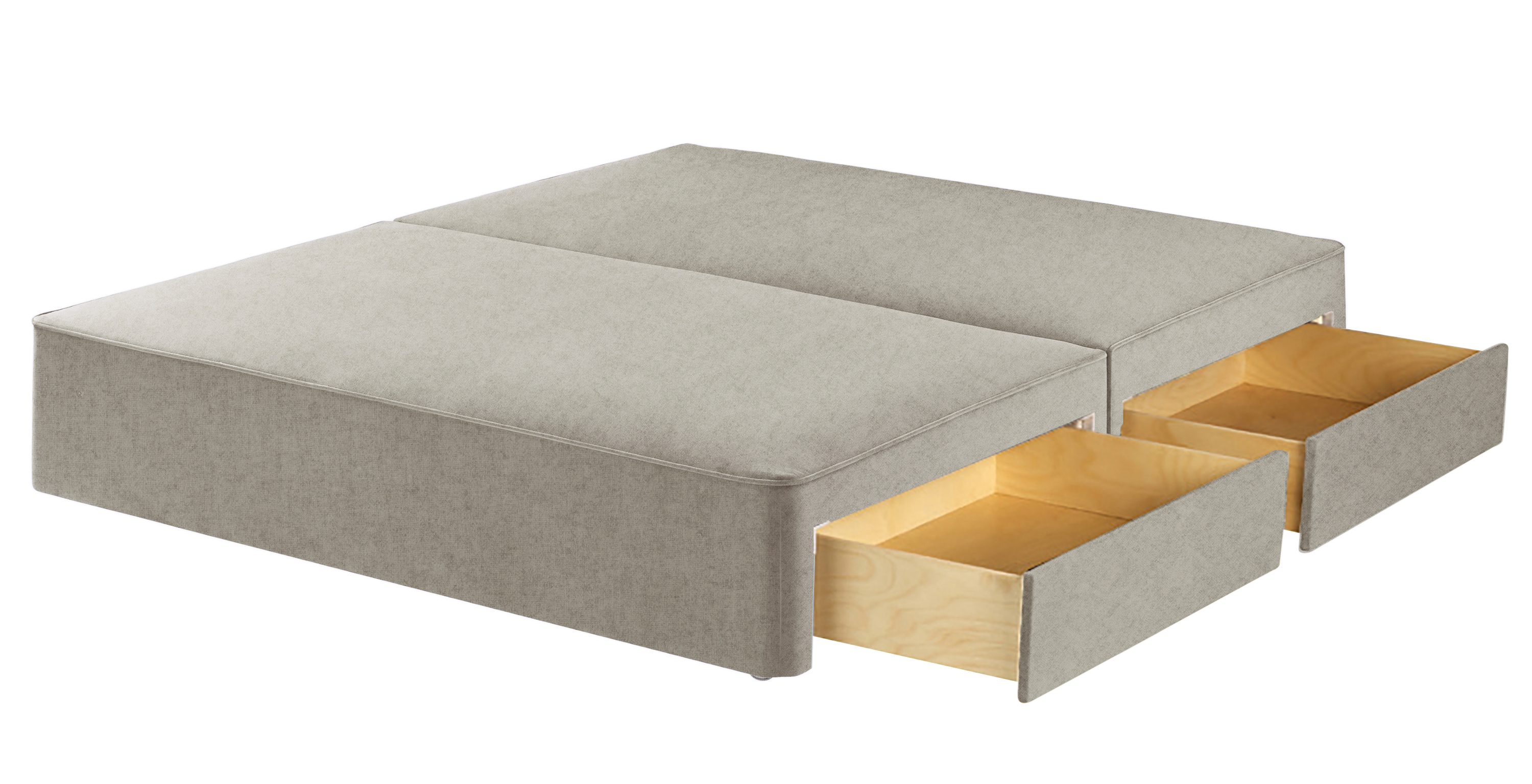 Harrison Spinks Classic Divan Base - Mole Pebble, 4 Drawers, King