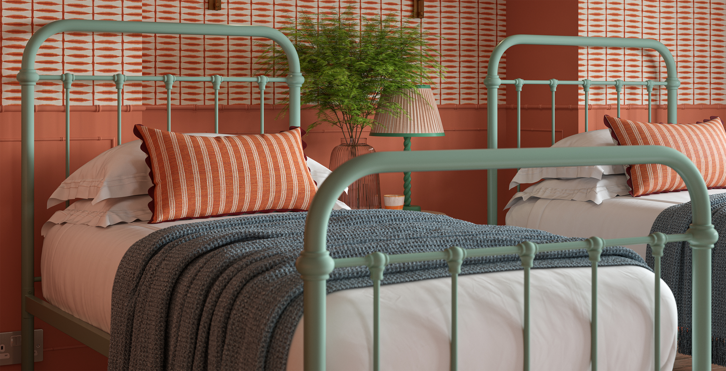 Oliver Bed - Single, Ocean Green