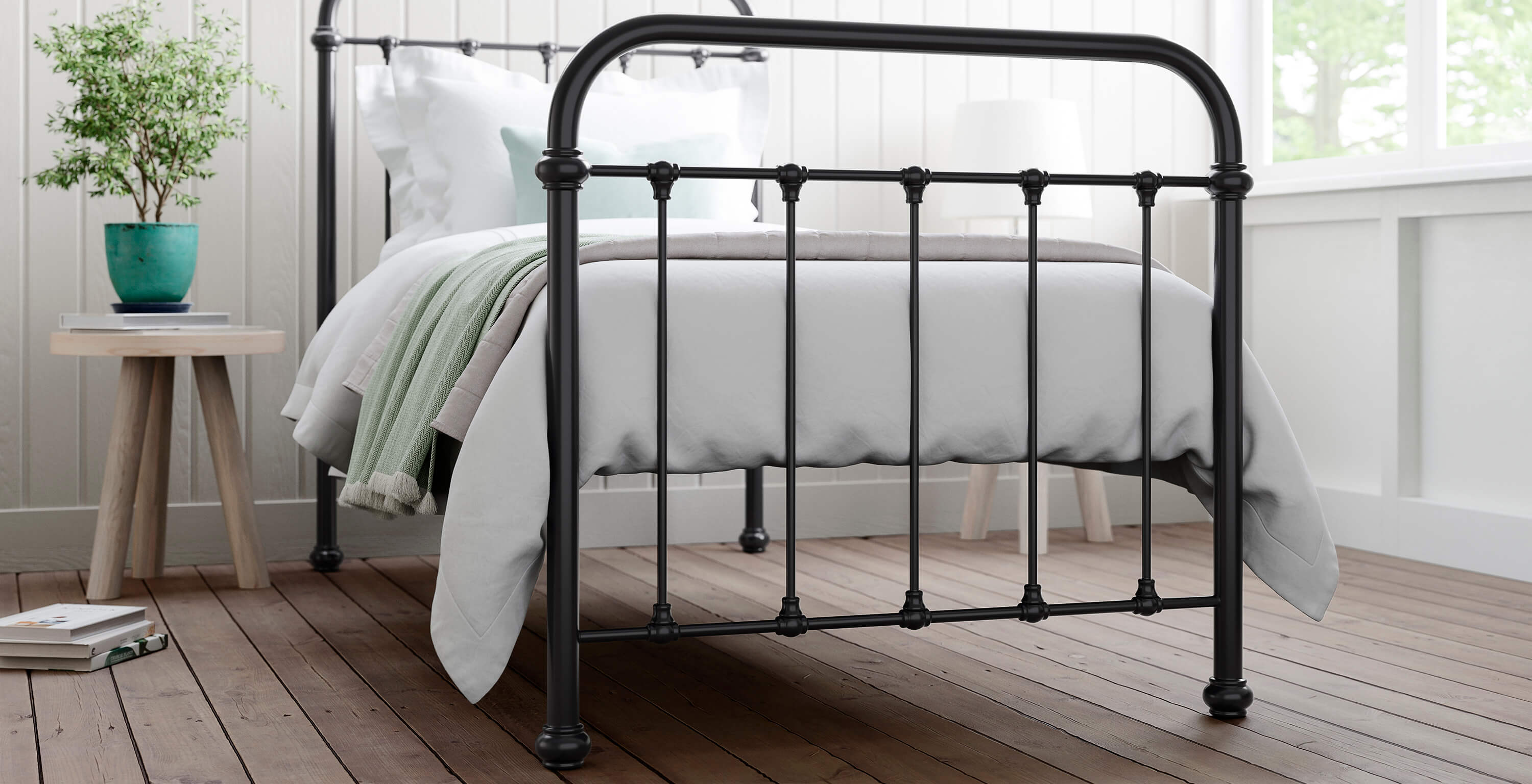 Oliver Bed Dorm Style Bed Feather Black
