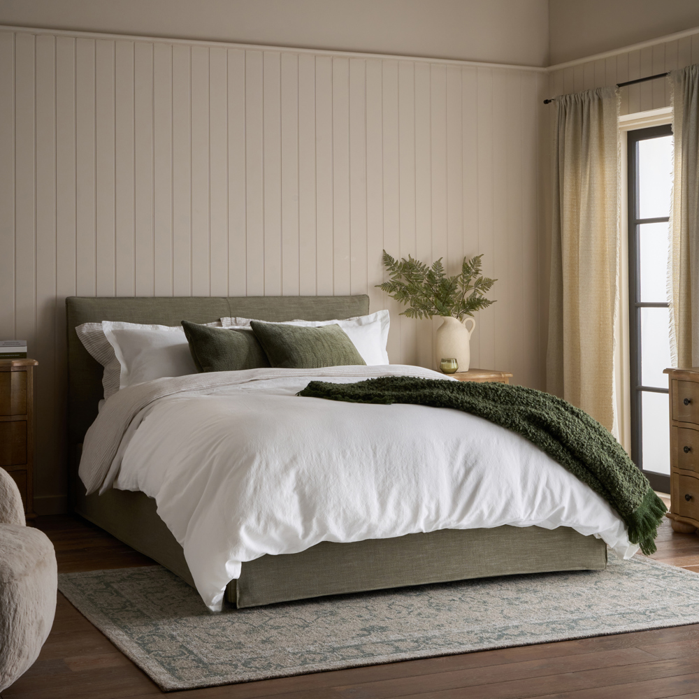 Orla Side Opening Ottoman Bed Super King | Feather & Black