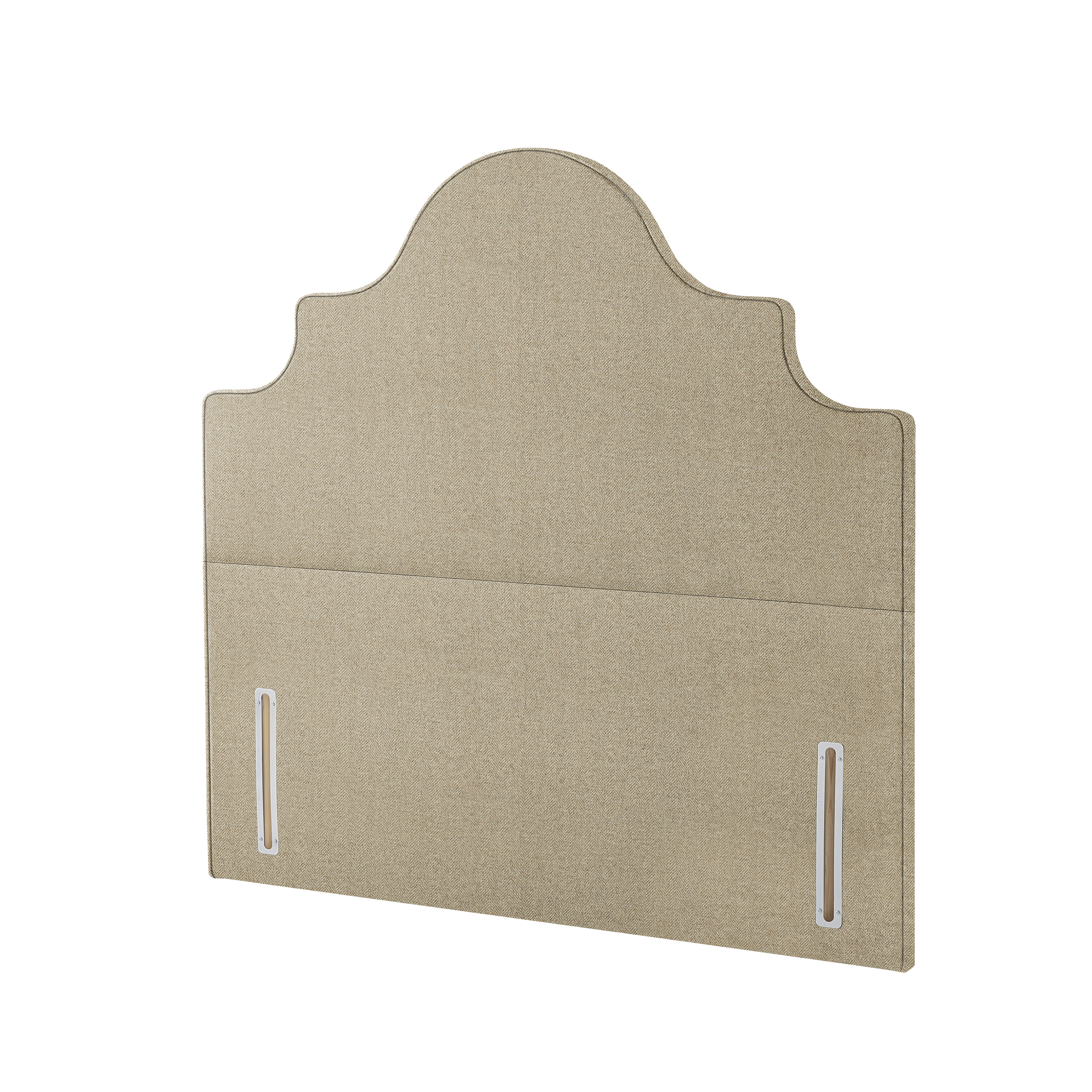 Harrison Spinks Premium Mantel Headboard - Herringbone Cotton, King from Feather and Black