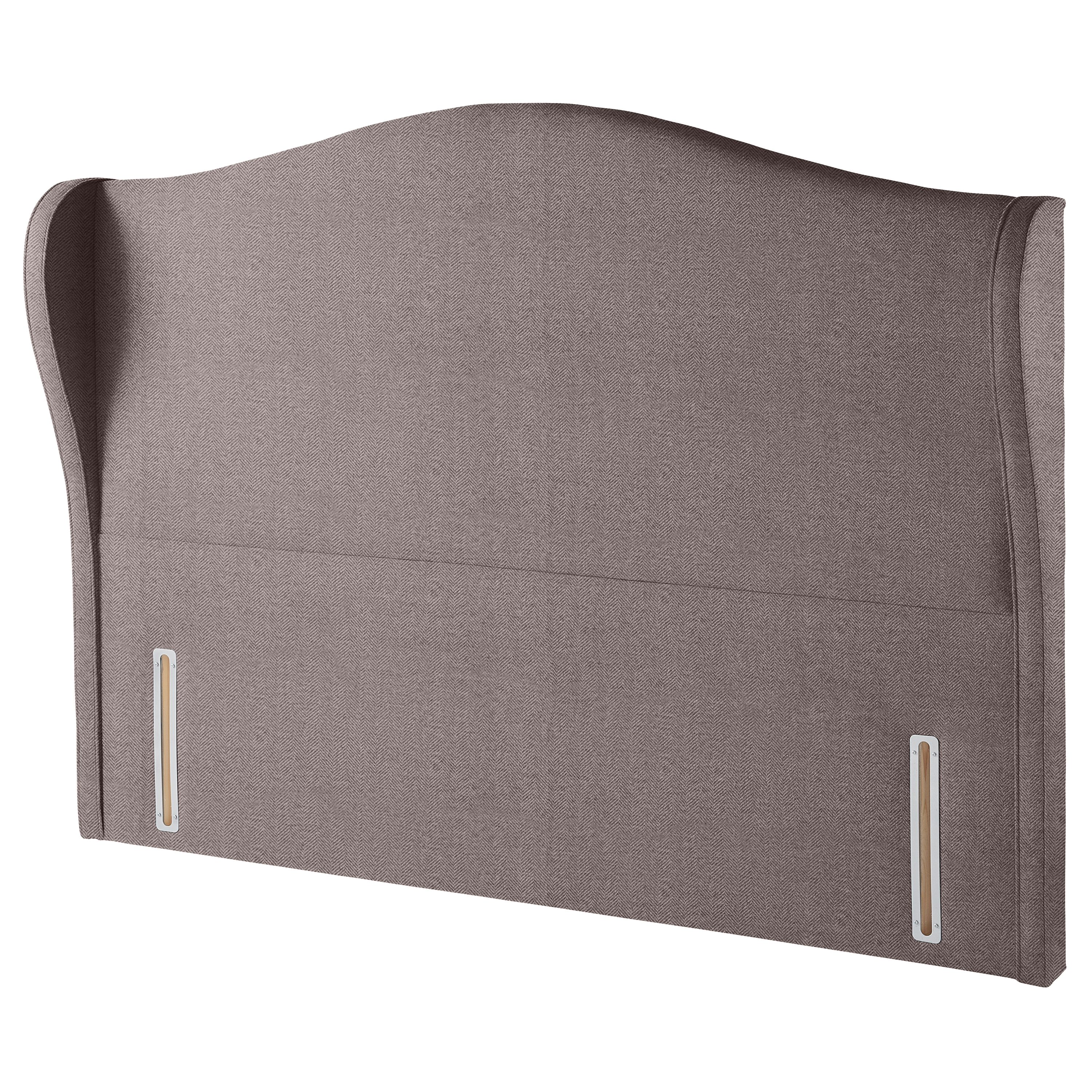 Harrison Spinks Premium Woodburn Headboard, King - Herringbone Lilac from Feather and Black