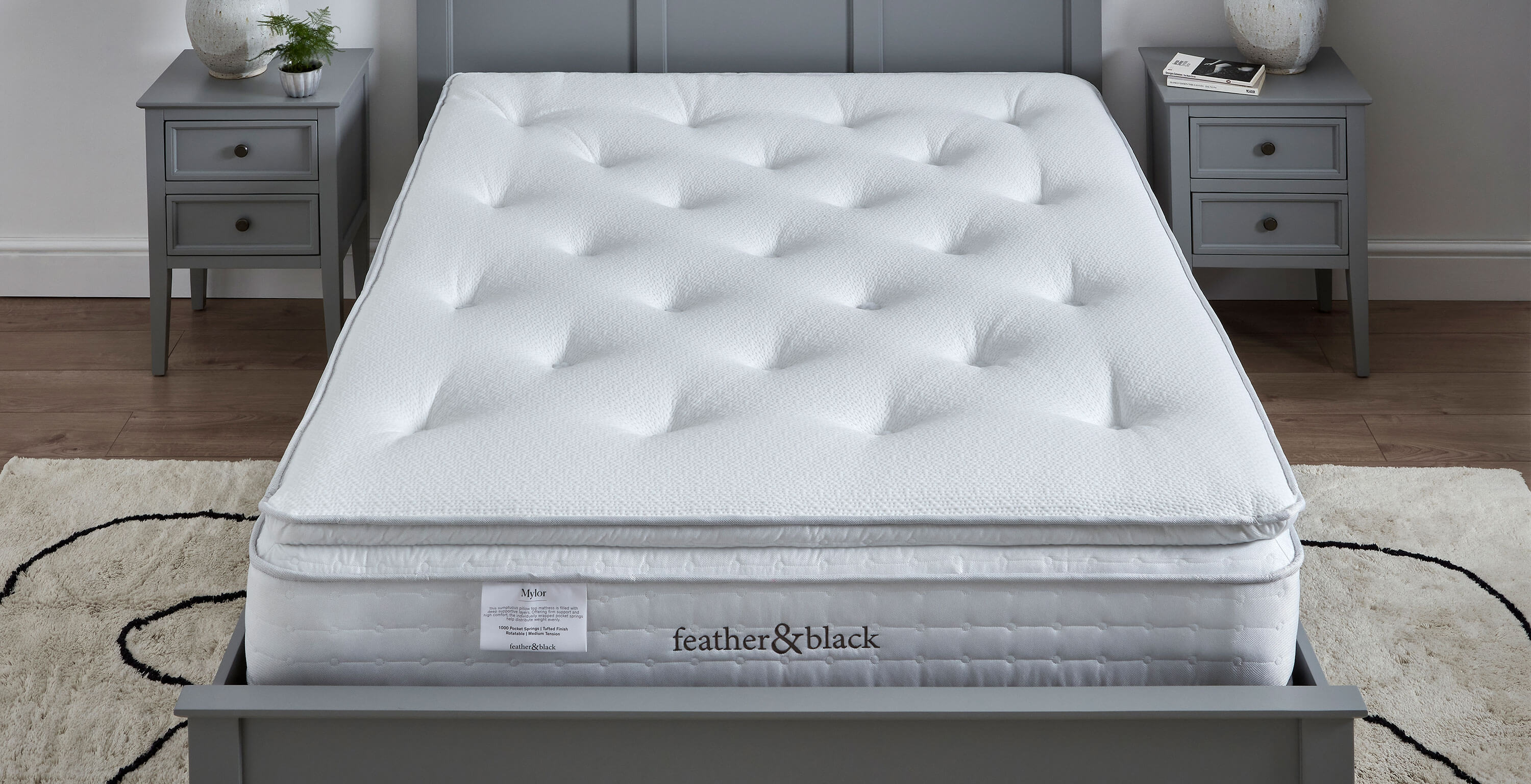 feather and black mattress sizes