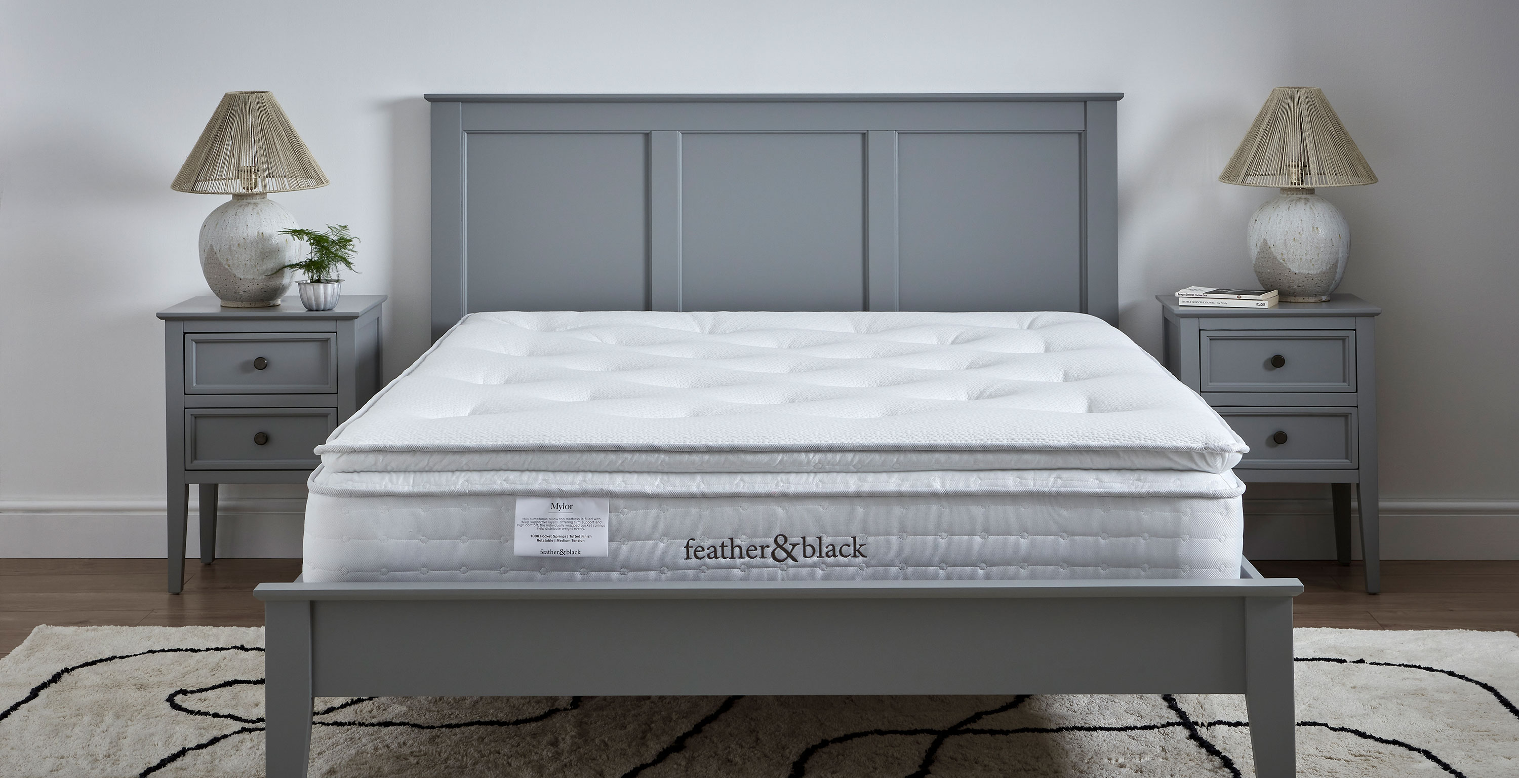 feather and black kipling mattress